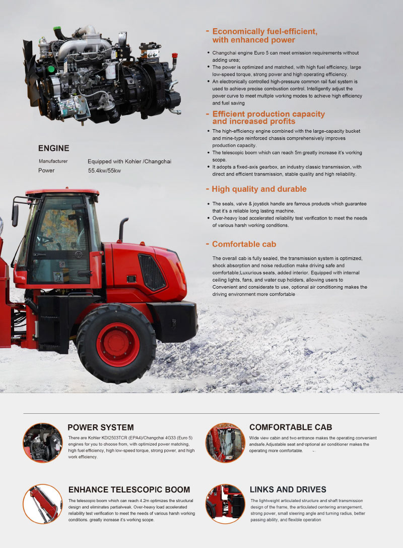 Carregadeira de rodas chinesa de 5,4 toneladas Carregadeira de rodas chinesa de 5,4 toneladas