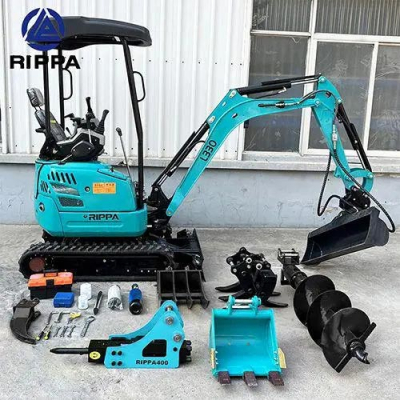 Small Excavator With Auxiliary Tools For Sale