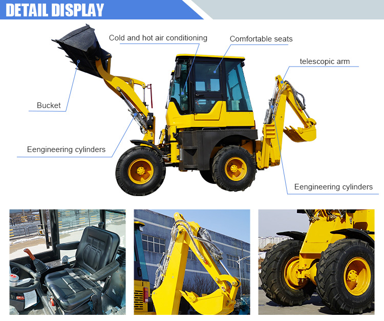 Retroexcavadora con ruedas de 3,8 toneladas Retroexcavadora con ruedas de 3,8 toneladas