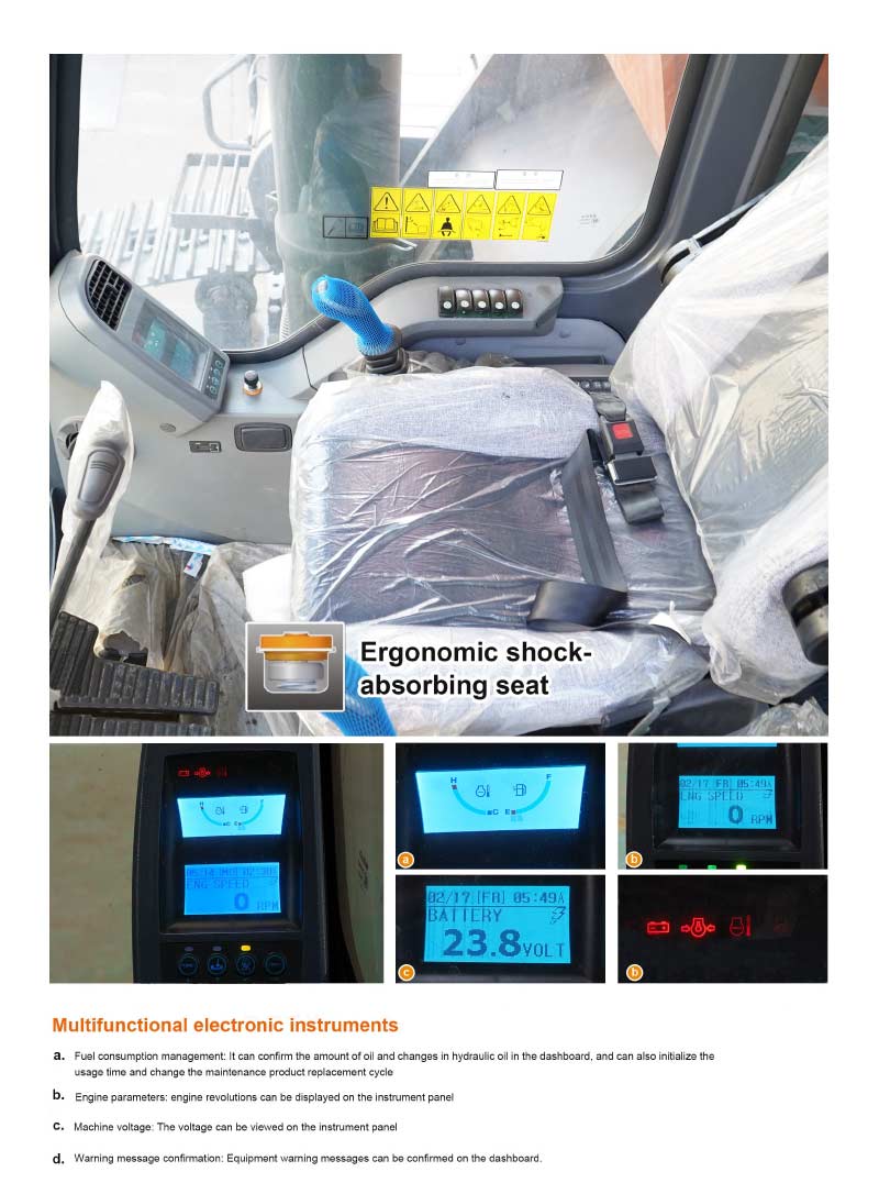 Excavatrice de 50 tonnes équipée d’une pompe principale Doosan