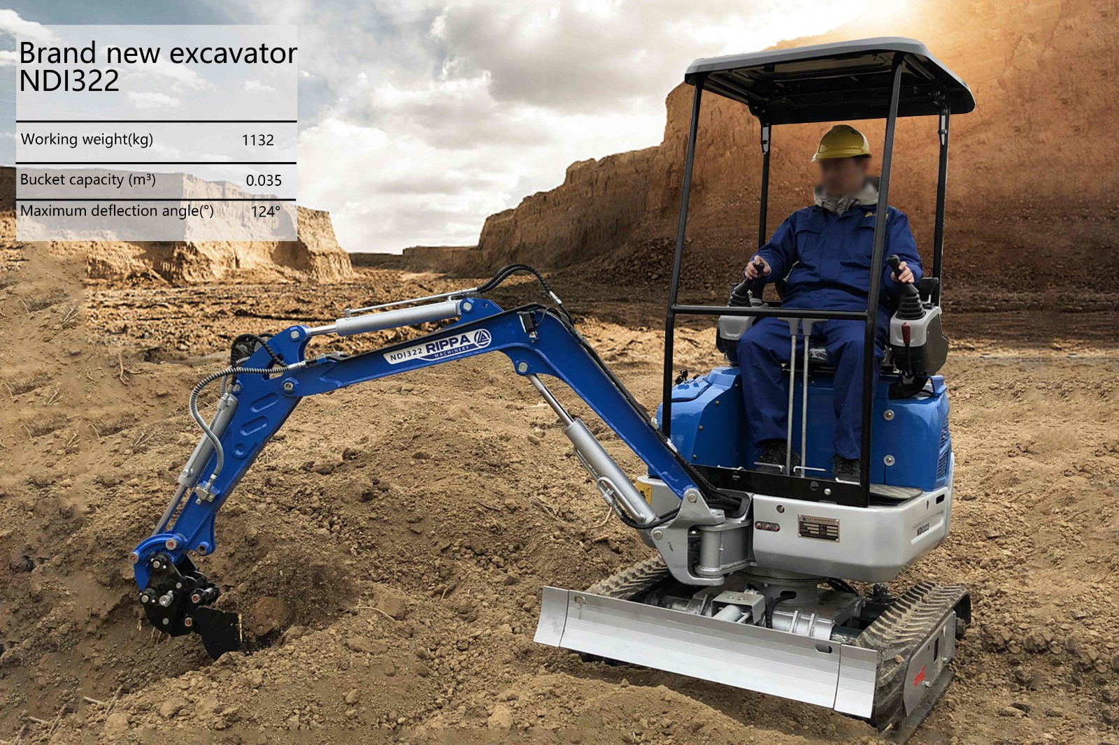 OEM d'ODM de mini excavatrice de 1,4 tonnes