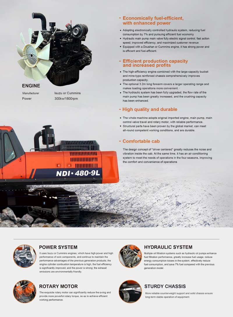 Nueva excavadora grande de 50 toneladas Nueva excavadora grande de 50 toneladas