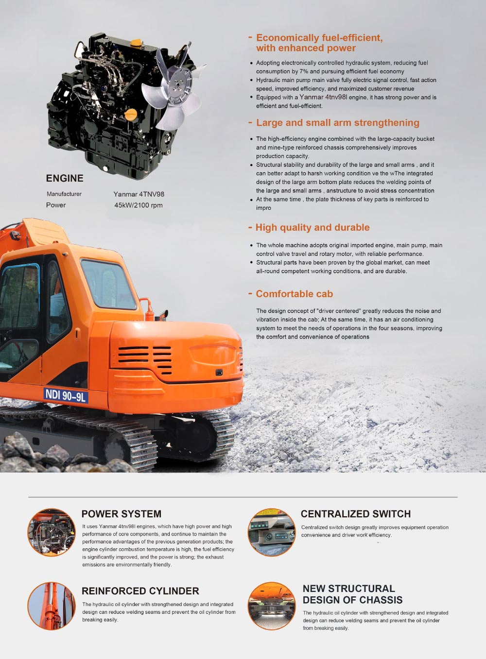 8 Ton Excavator Equipped With Doosan Main Pump 8 Ton Excavator Equipped With Doosan Main Pump