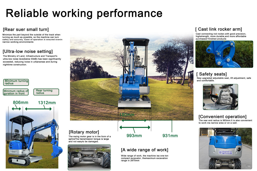 Nouvelle mini-pelle de 1,2 tonne Nouvelle mini-pelle de 1,2 tonne