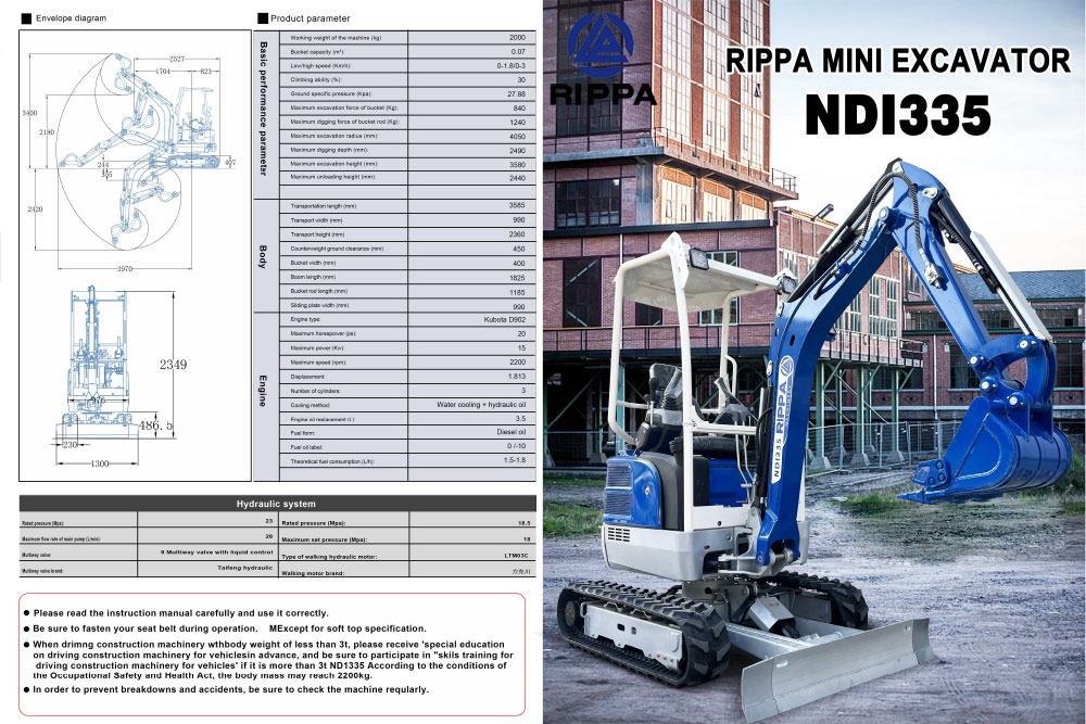 NDI335 Mini Ecavator NDI335 Mini Ecavator