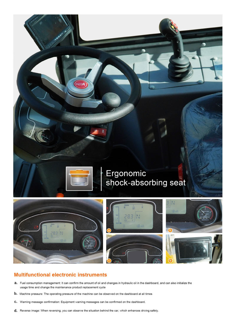 Carregador de braço telescópico grande de 7,3 toneladas Carregador de braço telescópico grande de 7,3 toneladas