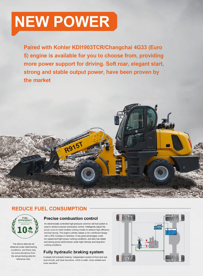 Carregadeira de rodas com braço telescópico de 4,8 toneladas Carregadeira de rodas com braço telescópico de 4,8 toneladas