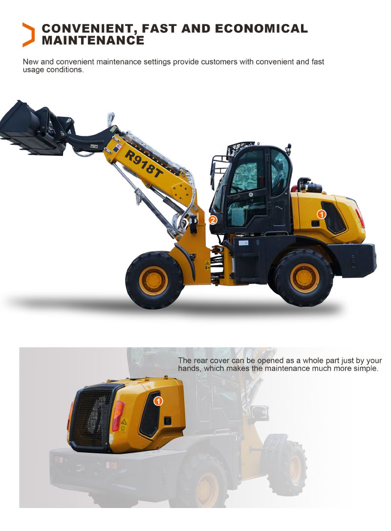 Carregadeiras de rodas de 4,5 toneladas para venda